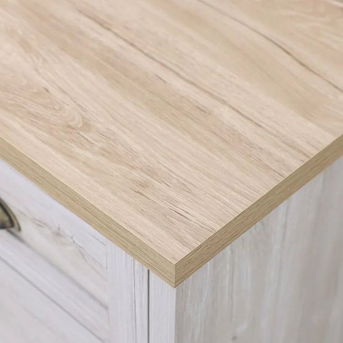 Cambridge 1-Drawer 1Door Nighstand-Oak & White Oak