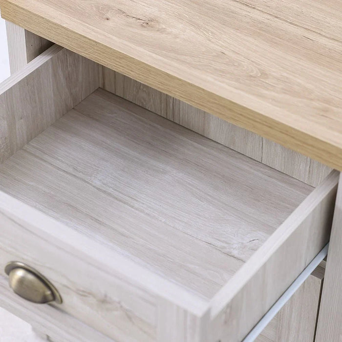 Cambridge 1-Drawer 1Door Nighstand-Oak & White Oak