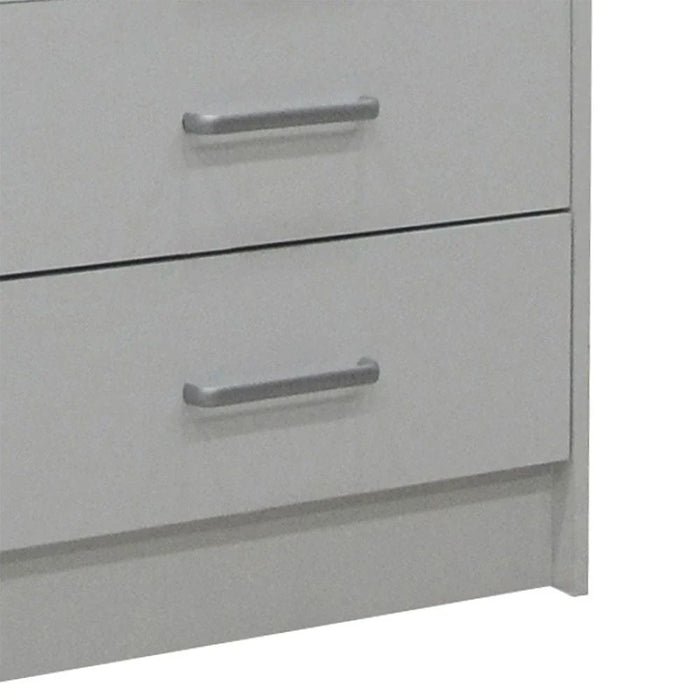 Supreme 6-Drawer Master Dresser with Mirror-White-With 2-Year Warranty