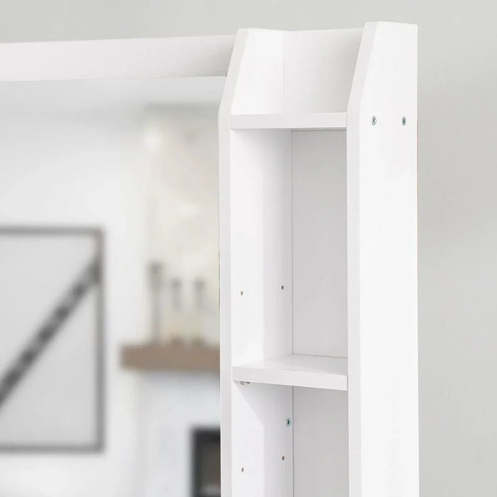 Supreme 1-Drawer Tall Dresser with Stool-White-With 2-Year Warranty