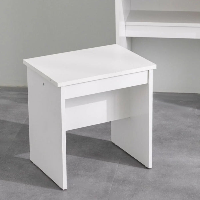 Supreme 1-Drawer Tall Dresser with Stool-White-With 2-Year Warranty