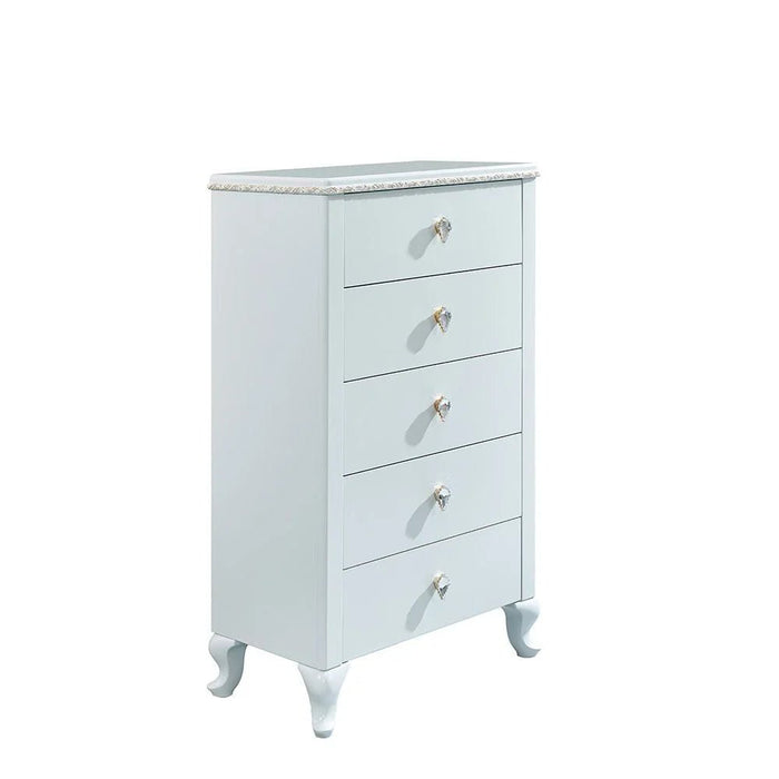 Bluebell Chest of 5 Drawers - Light Blue - With 2-Year Warranty