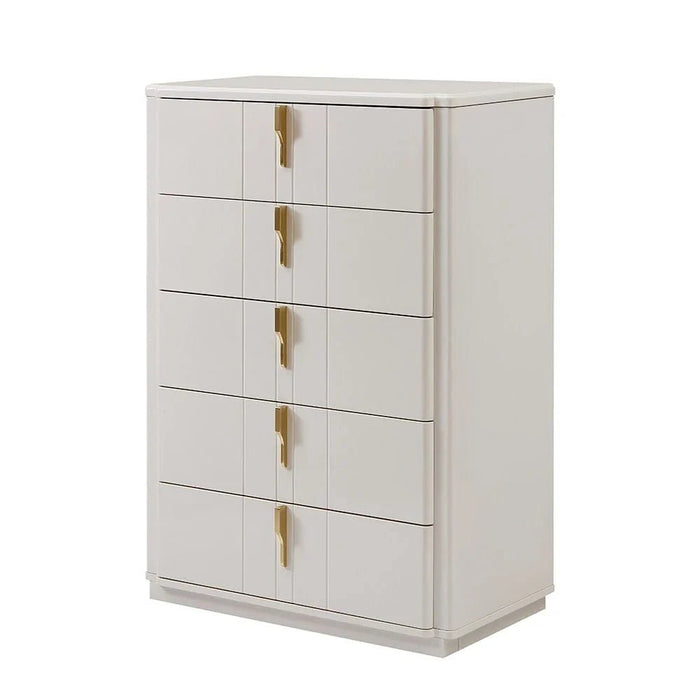 Lintell Chest Of 5 Drawer-Cream
