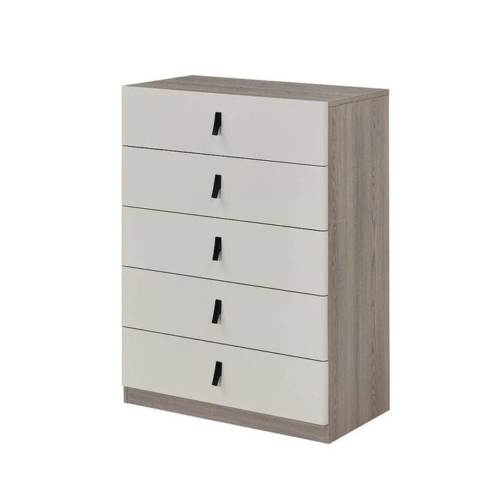 Trevor Chest Of 5 Drawer - Beige/L. Grey