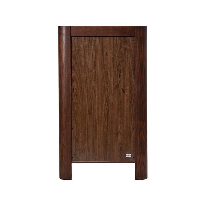 Alhamra 5 Drawer Chest Cabinet-D.Brown/White/Green