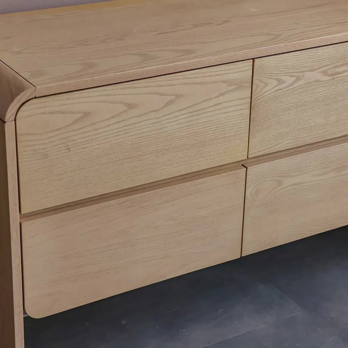 Cassie 6-Drawer Wide Dressing Cabinet - Natural/Ashwood - With 2-Year Warranty