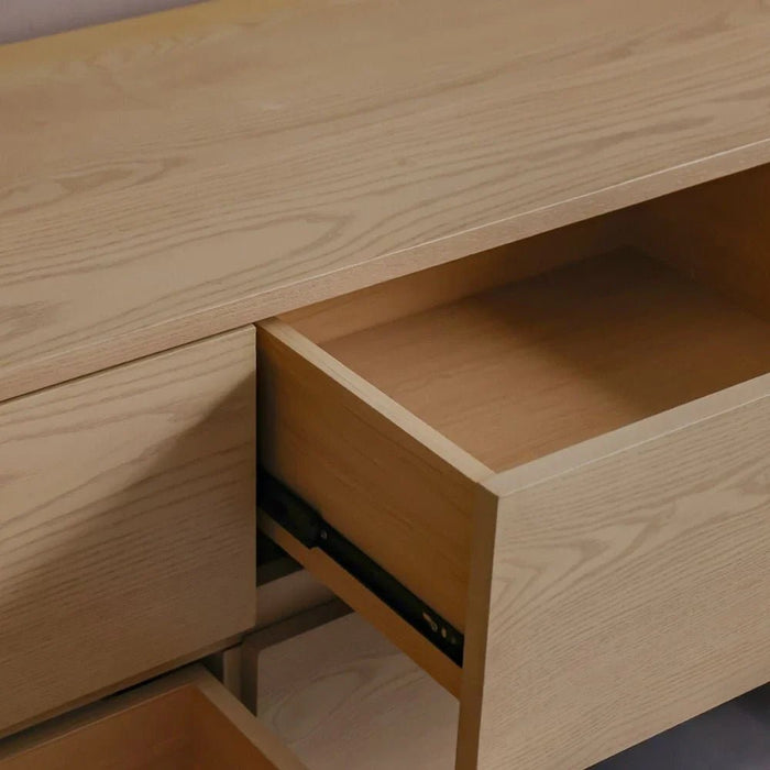 Cassie 6-Drawer Wide Dressing Cabinet - Natural/Ashwood - With 2-Year Warranty