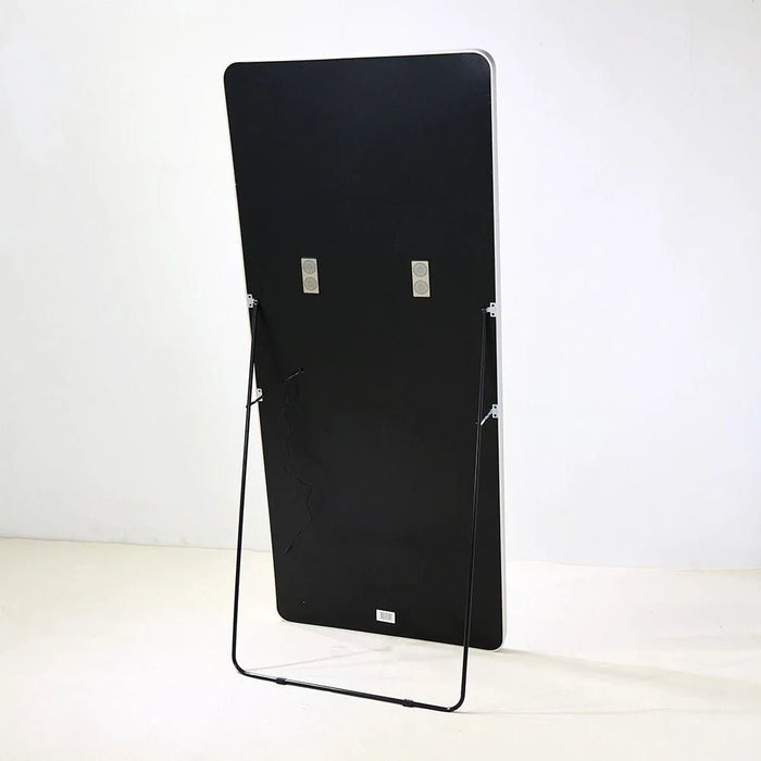 Oakleaf Floor Mirror with RGB LED Lights + Bluetooth Speaker & Touch Screen Button - Silver - With 2-Year Warranty