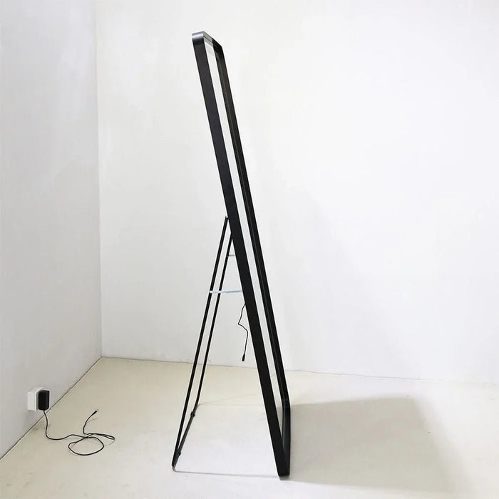 Oakleaf Floor Mirror with RGB LED Lights + Bluetooth Speaker & Touch Screen Button-Black-With 2-Year Warranty