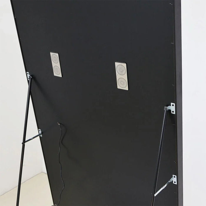 Oakleaf Floor Mirror with RGB LED Lights + Bluetooth Speaker & Touch Screen Button-Black-With 2-Year Warranty
