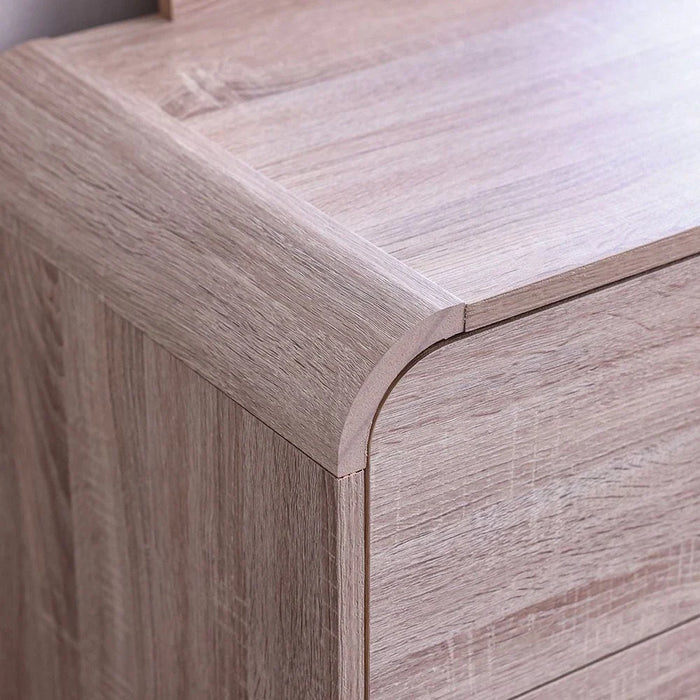 Monro 6 Drawer Dresser with Mirror-Natural Oak