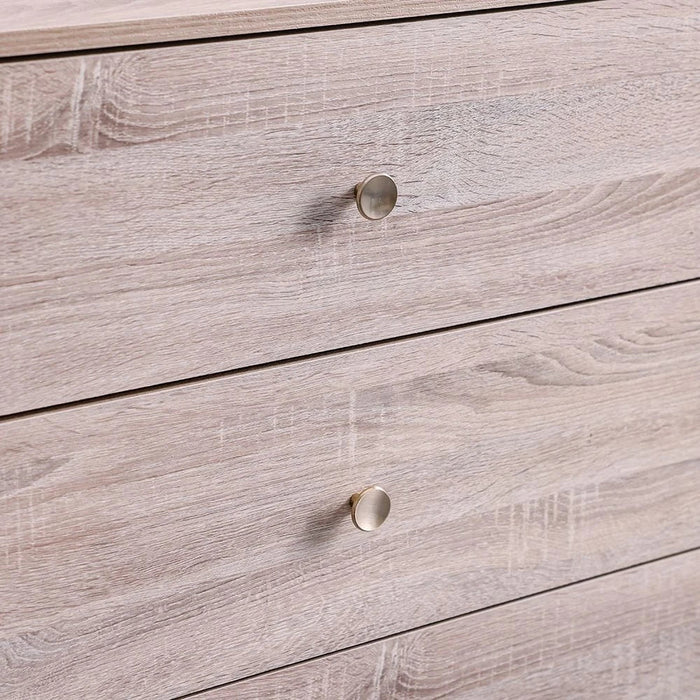 Monro Chest of 5 Drawers - Natural Oak - With 2-Year Warranty