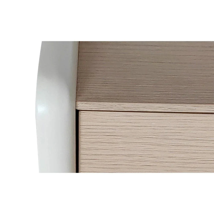 V2 BritaÊ 6 Drawer Dresser Mirror with Storage-Beige/White Oak