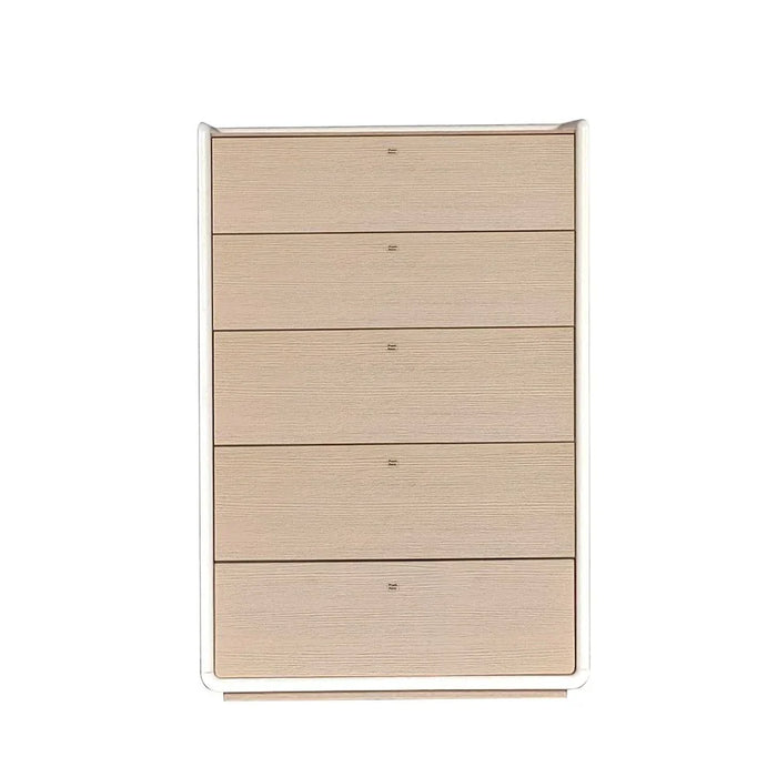 V2 BritaÊ 5 Drawers Chest Cabinet-Beige/White Oak