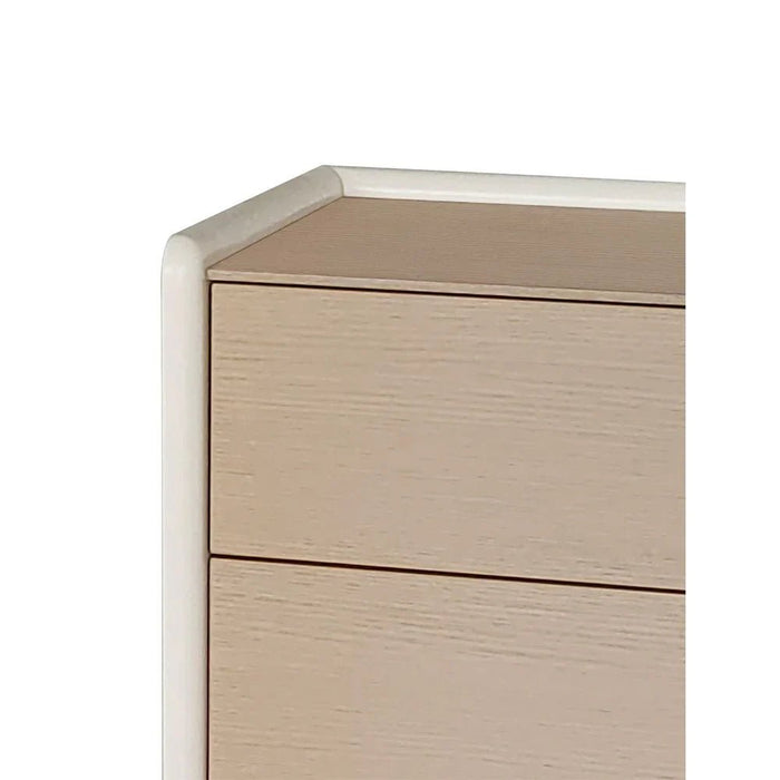 V2 BritaÊ 5 Drawers Chest Cabinet-Beige/White Oak
