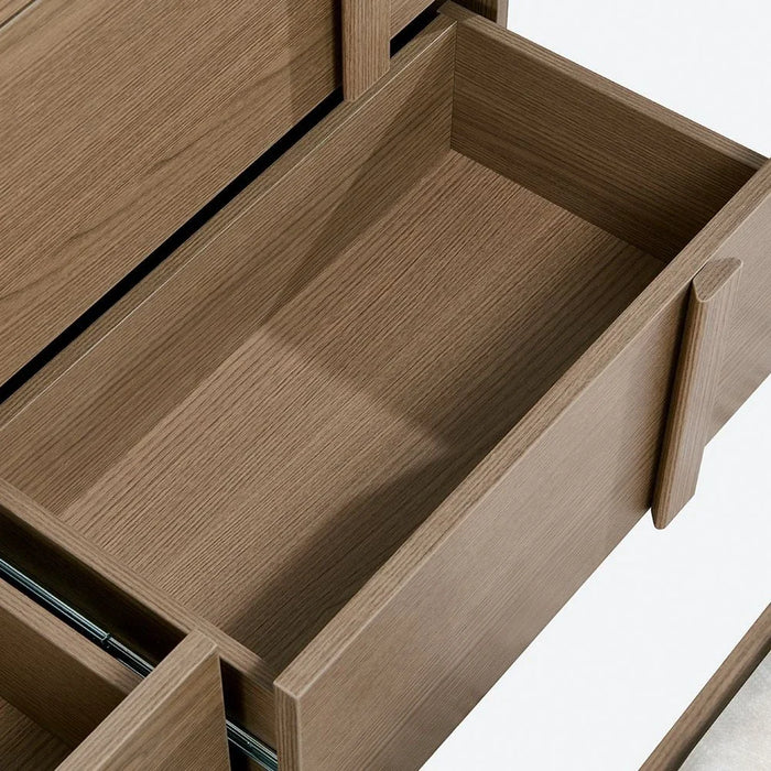 Allison 6-Drawer Master Dresser with Mirror and Stool - Natural Oak - With 2-Year Warranty