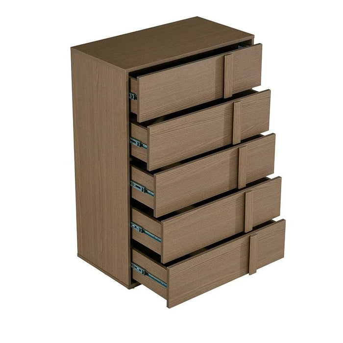 Allison Chest of 5 Drawers - Natural Oak - With 2-Year Warranty