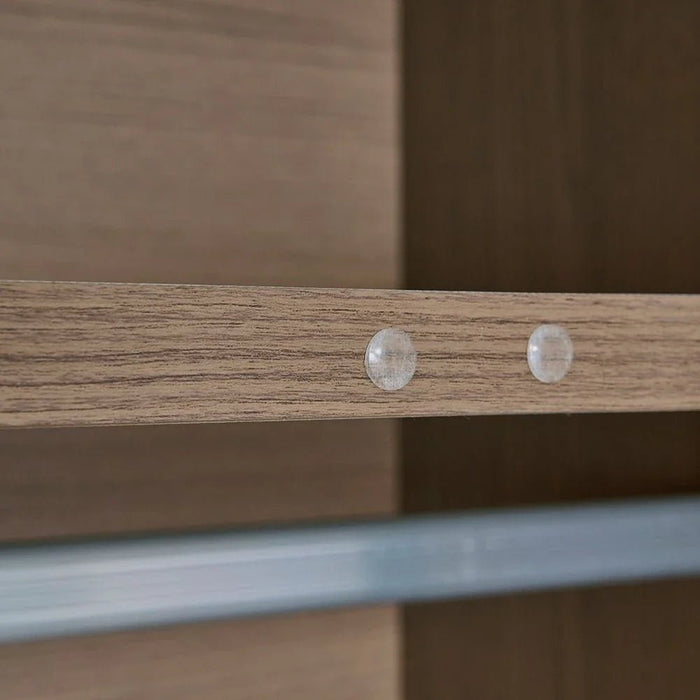 Allison 3 Door Wardrobe With Mirror- Natural Oak