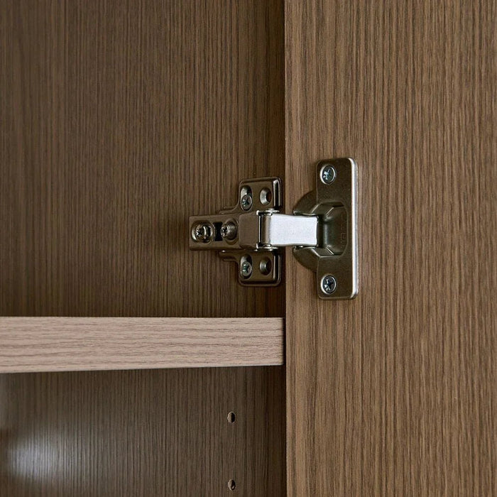 Allison 3 Door Wardrobe With Mirror- Natural Oak