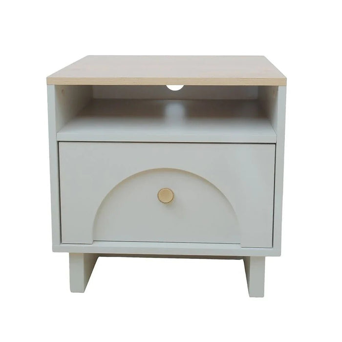 Reena Nightstand - Dark Biege/Natural - With 2-Year Warranty