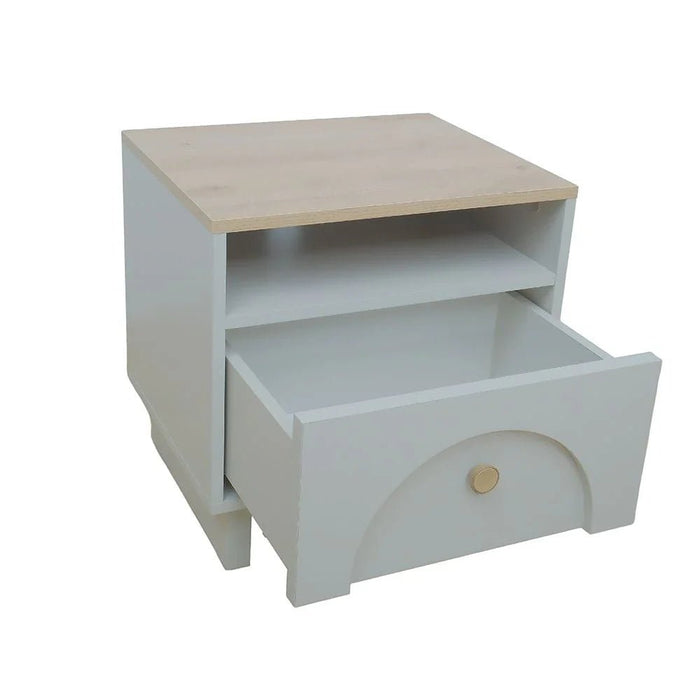 Reena Nightstand - Dark Biege/Natural - With 2-Year Warranty
