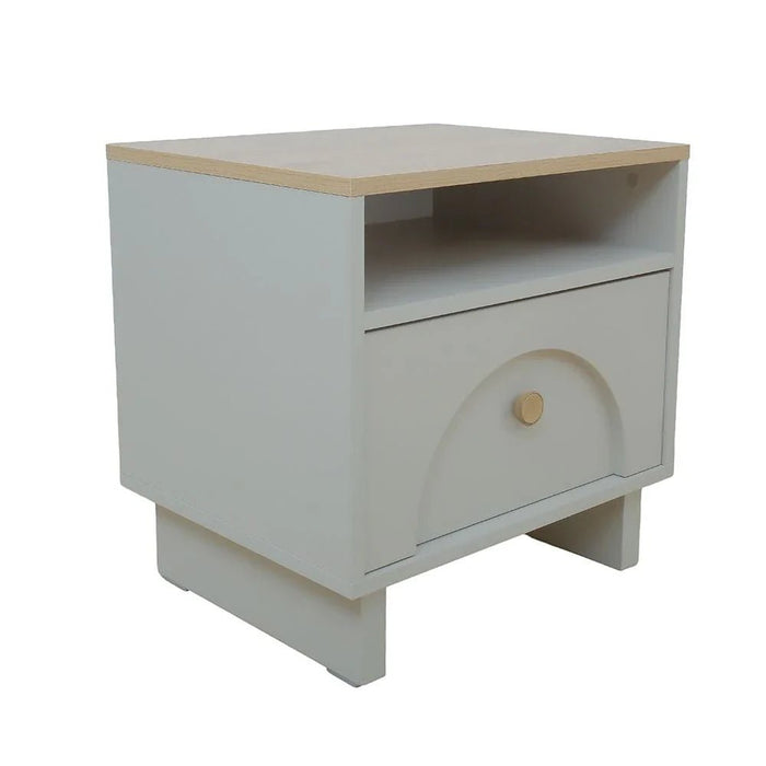 Reena Nightstand - Dark Biege/Natural - With 2-Year Warranty