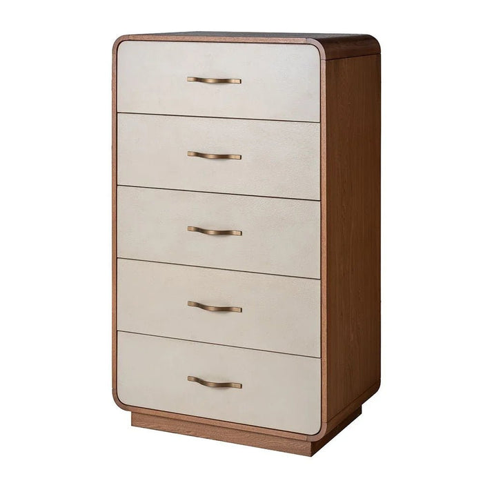 Nordomi Chest of 5 Drawers - Beige/Natural - With 2-Year Warranty