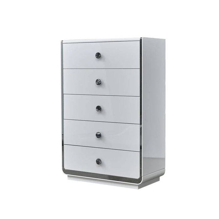 Fijiri Chest of 5 Drawers - Grey - With 2-Year Warranty