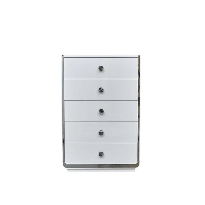 Fijiri Chest of 5 Drawers - Grey - With 2-Year Warranty