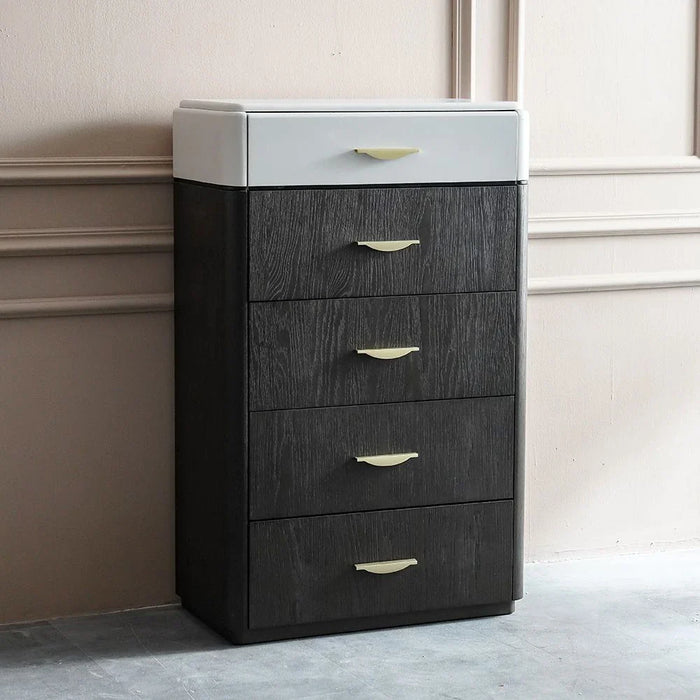 DaVita Chest of 5 Drawers - Beige / Brown