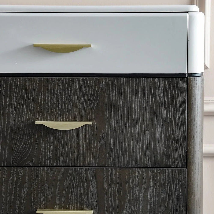 DaVita Chest of 5 Drawers - Beige / Brown