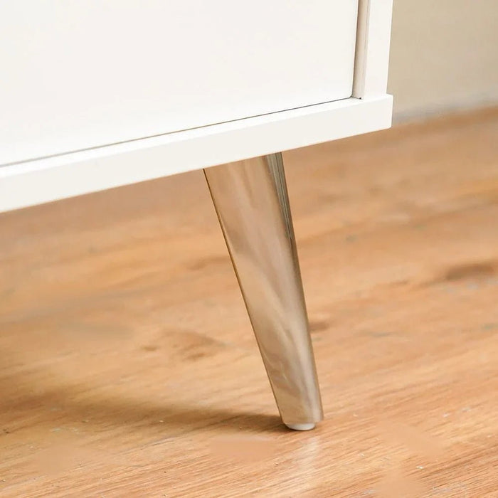 Sparkle 2-Drawer Nightstand - High Gloss White & Dark Brown - With 2-Year Warranty