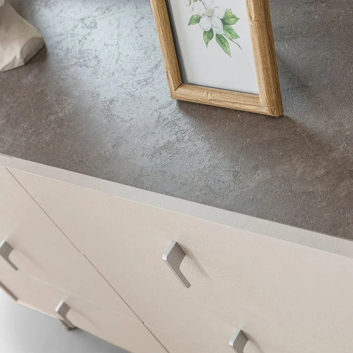 Gotham 6 Drawer Dresser With Mirror - Grey