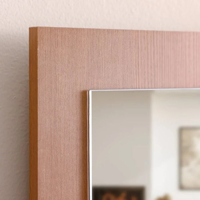 Pera Dresser with Mirror - Walnut/Black Marble
