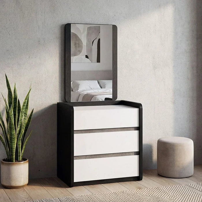 Diamond Mirror for Dressers - Black - With 2-Year Warranty