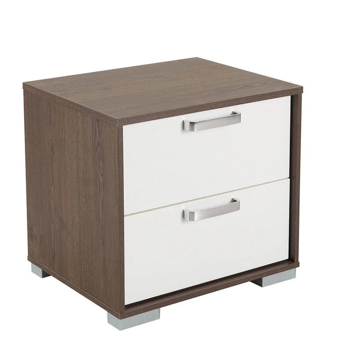 Thomas Night Stand - White/Walnut