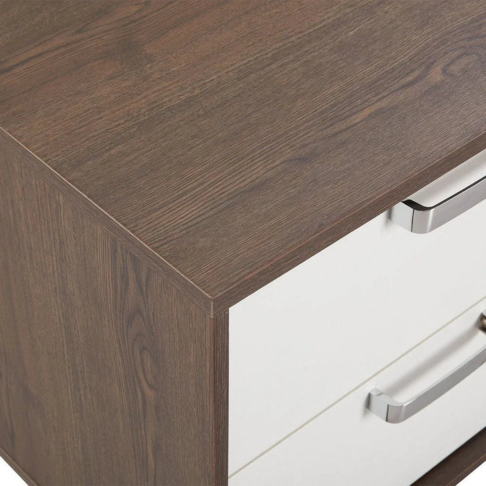 Thomas Night Stand - White/Walnut