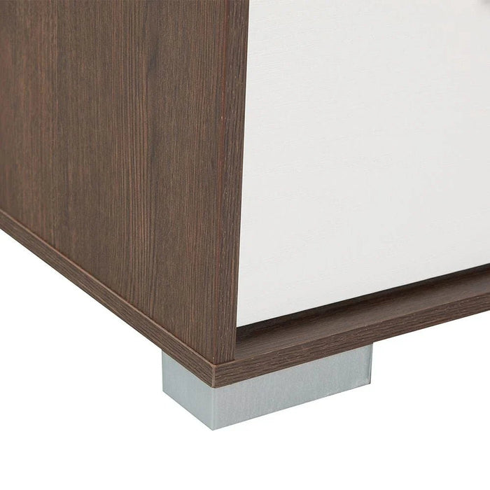 Thomas Night Stand - White/Walnut