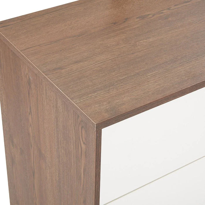 Thomas Dresser with Mirror - White/Walnut