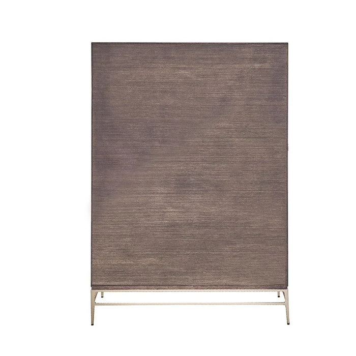Atlanta Chest of 5 Drawers - Walnut/Beige