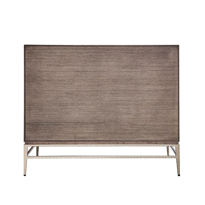 Atlanta 2 Drawer Night Stand - Walnut/Beige
