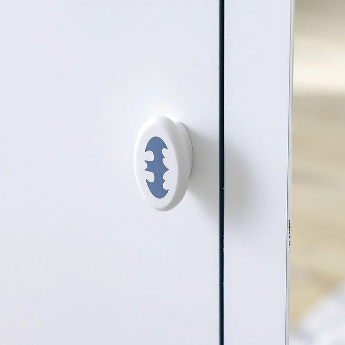 Knight 3-Door Wardrobe with 1 Mirror - White/Teal Blue - With 5-Year Warranty