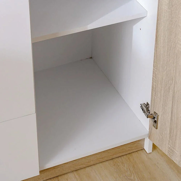 Stanley 3-Door Wardrobe with 1 Drawer - Sonoma Oak & White - With 2-Year Warranty