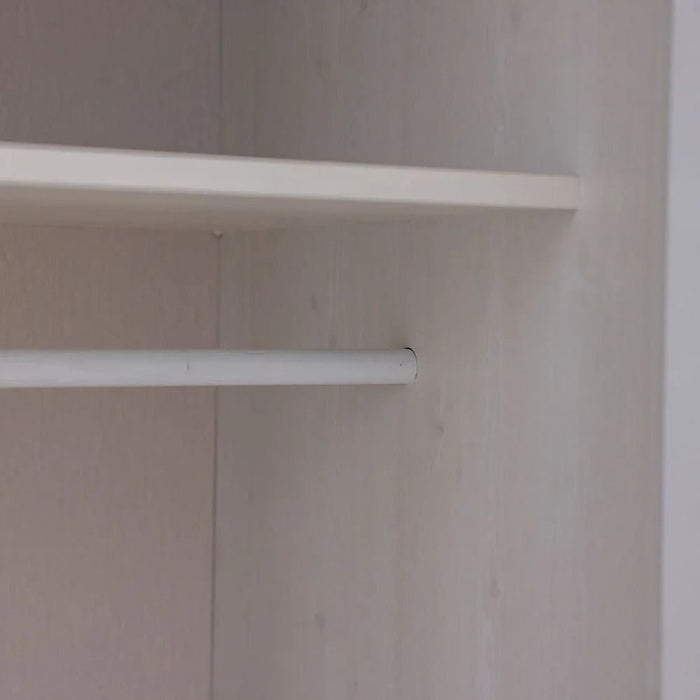 Blocks 3Doors Wardrobe With 3 Drawers & 1 Mirror-Grey & Red+Blue