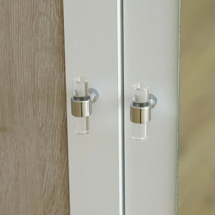 Swiss 3-Door Wardrobe with 1 Mirror - Light Oak/White - With 2-Year Warranty