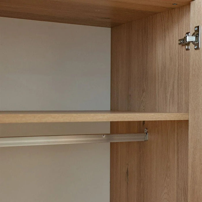Bella 3-Door Wardrobe - Pink & Oak - With 2-Year Warranty