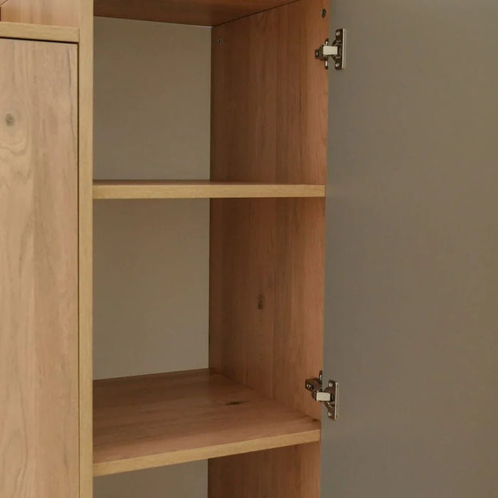Bella 3 Door Wardrobe-Grey & Oak