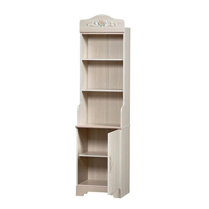 Ariana 1-Door Open Shelf Book Case-Light Oak