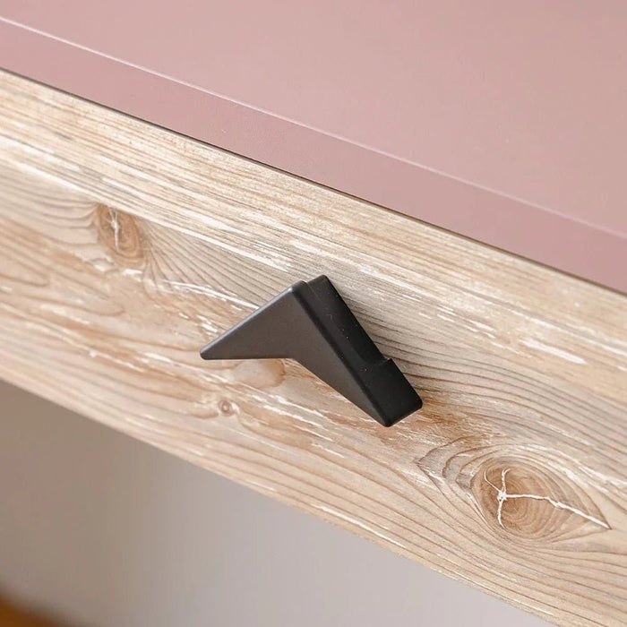 Bliss Study Desk With 2Drawers & Hutch-Oak & Pink