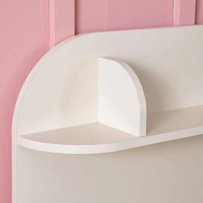 Zeta 1-Drawer Study Desk with Hutch - Off-white & Pink - With 2-Year Warranty